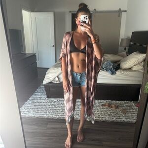 Free people knit Kaftan pink & purple